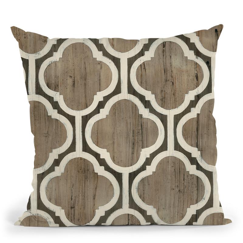 Driftwood Geometry Vi Throw Pillow By World Art Group