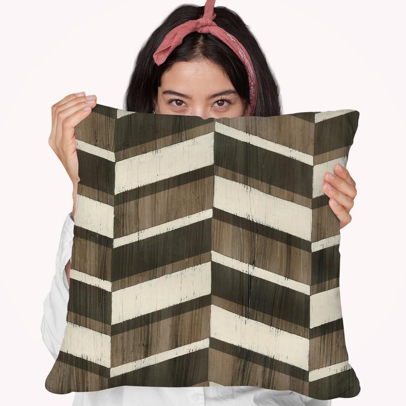 Driftwood Geometry Vii Throw Pillow By World Art Group