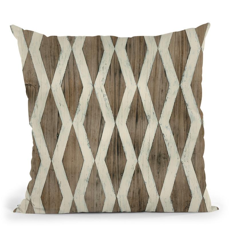 Driftwood Geometry Viii Throw Pillow By World Art Group