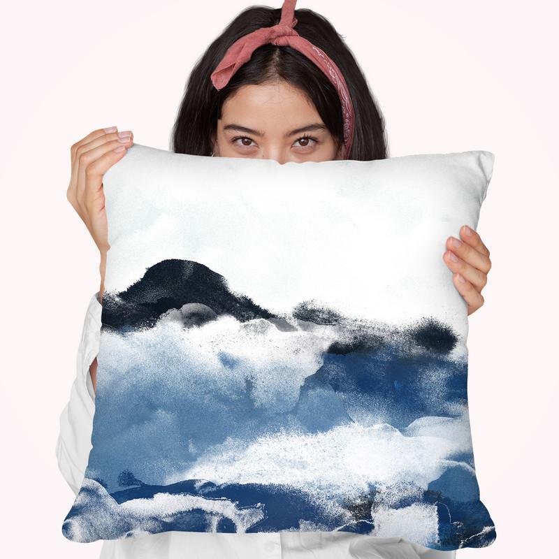 Sea Surface I Throw Pillow By World Art Group