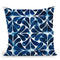 Cobalt Watercolor Tiles Iii Throw Pillow By World Art Group