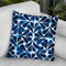 Cobalt Watercolor Tiles Iii Throw Pillow By World Art Group