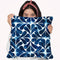 Cobalt Watercolor Tiles Iii Throw Pillow By World Art Group