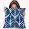 Cobalt Watercolor Tiles Iv Throw Pillow By World Art Group