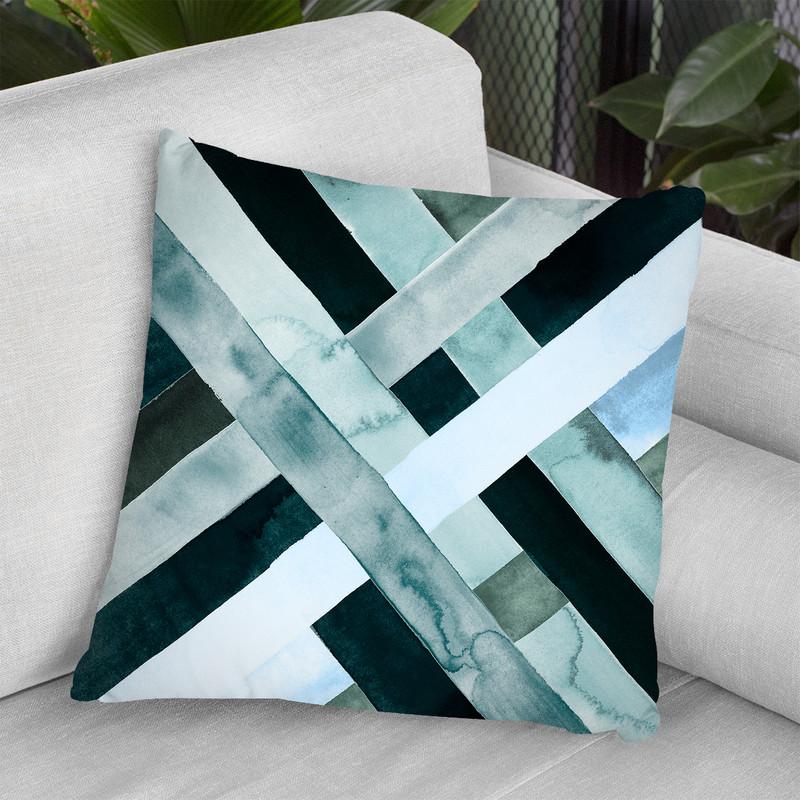 Watercolor Weave I Throw Pillow By World Art Group