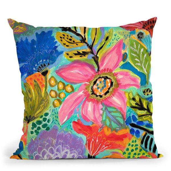 Secret Garden Floral Ii Throw Pillow By World Art Group