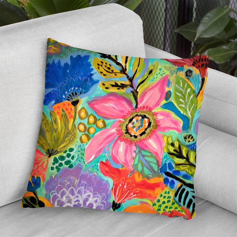 Secret Garden Floral Ii Throw Pillow By World Art Group