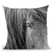 B&W Horses Vi Throw Pillow By World Art Group