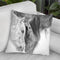 B&W Horses Vii Throw Pillow By World Art Group