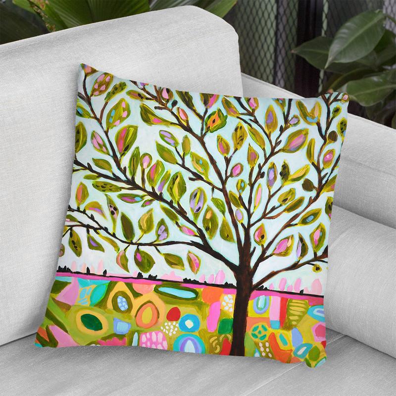 Tree Abstract Throw Pillow By World Art Group