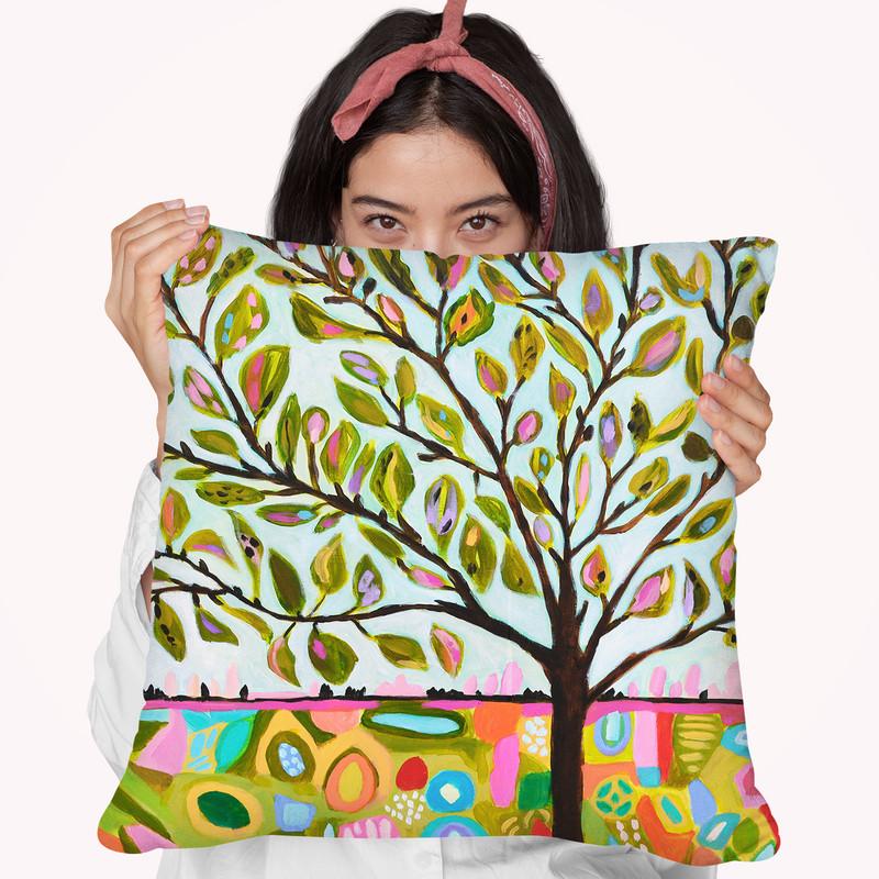 Tree Abstract Throw Pillow By World Art Group
