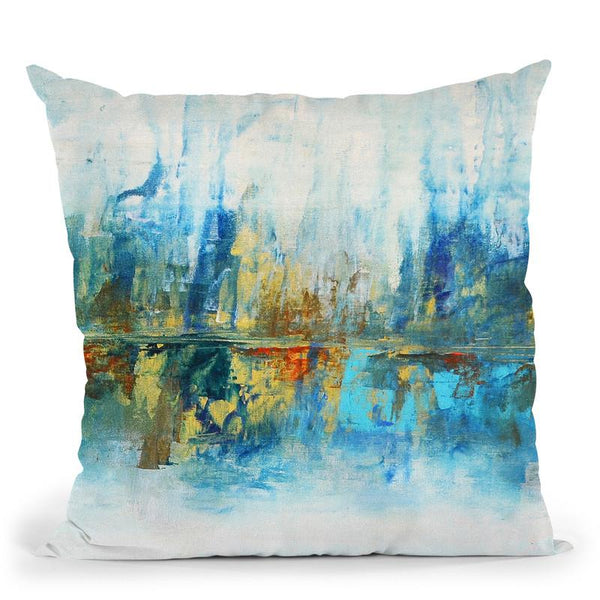 Aqua Azul I Throw Pillow By World Art Group