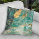 Teal Lace I Throw Pillow By World Art Group