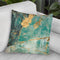 Teal Lace I Throw Pillow By World Art Group