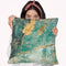Teal Lace I Throw Pillow By World Art Group