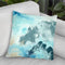 Aqua Wave Form I Throw Pillow By World Art Group