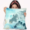 Aqua Wave Form I Throw Pillow By World Art Group
