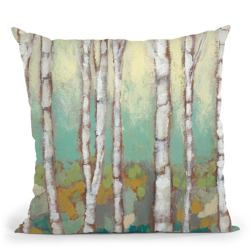 Kaleidoscope Birches I Throw Pillow By World Art Group