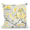 Citron Damask Tile I Throw Pillow By World Art Group