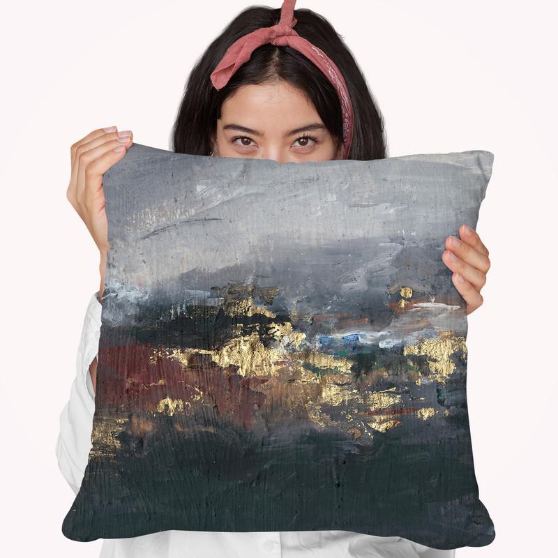 Mountains In The Mist Ii Throw Pillow By World Art Group