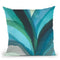 Big Blue Leaf I Throw Pillow By World Art Group