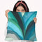 Big Blue Leaf I Throw Pillow By World Art Group