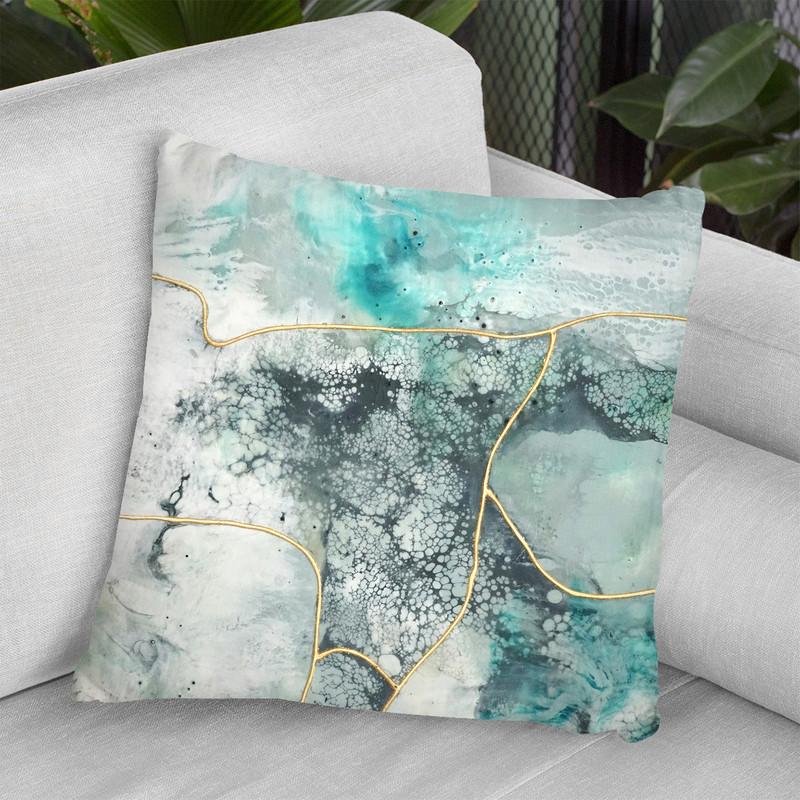 Sea Lace I Throw Pillow By World Art Group