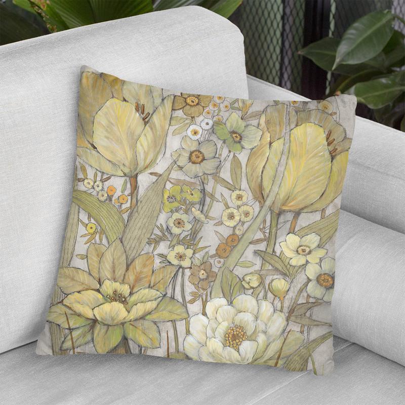Mix Floral I Throw Pillow By World Art Group