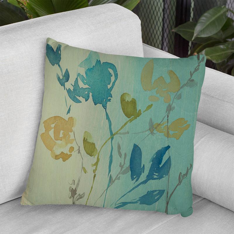Spa & Sage Bouquet I Throw Pillow By World Art Group