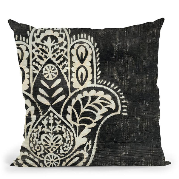 Night Hamsa I Throw Pillow By World Art Group