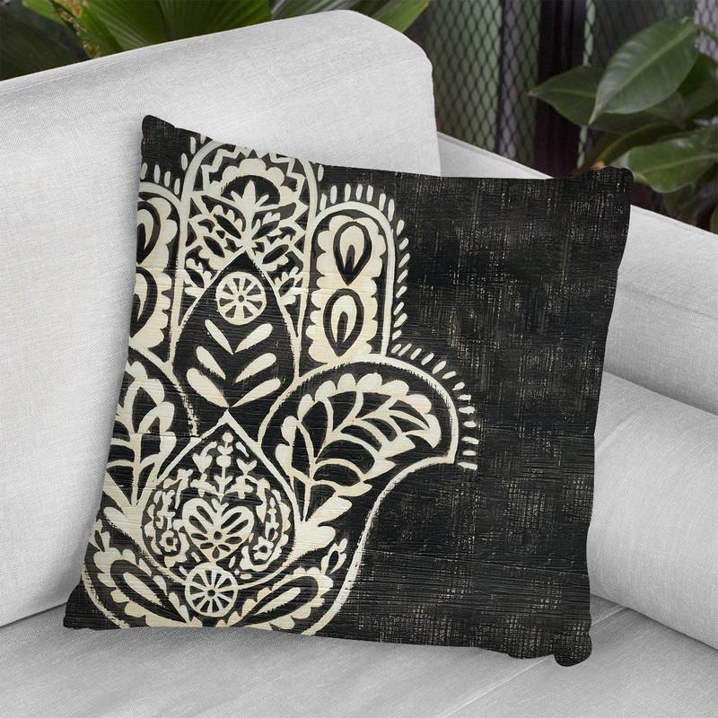 Night Hamsa I Throw Pillow By World Art Group