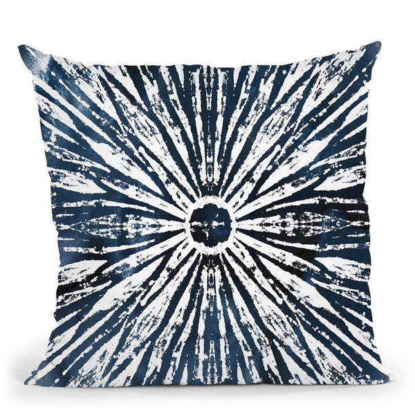 Indigo Ink Motif I Throw Pillow By World Art Group