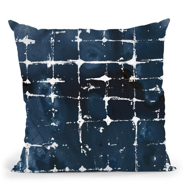 Indigo Ink Motif Ii Throw Pillow By World Art Group