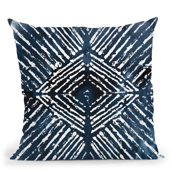 Indigo Ink Motif Iv Throw Pillow By World Art Group