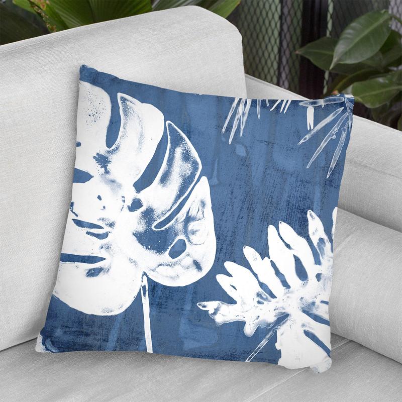 Tropical Indigo Impressions I Throw Pillow By World Art Group