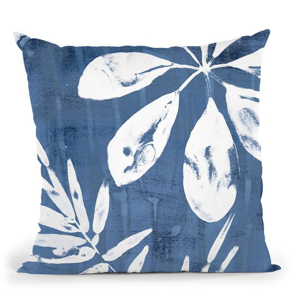 Tropical Indigo Impressions Ii Throw Pillow By World Art Group