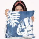 Tropical Indigo Impressions Iv Throw Pillow By World Art Group