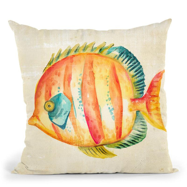 Aquarium Fish Ii Throw Pillow By World Art Group