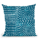 Sashiko Stitches I Throw Pillow By World Art Group