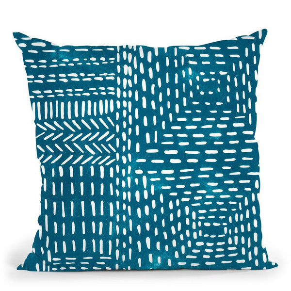 Sashiko Stitches I Throw Pillow By World Art Group