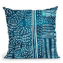Sashiko Stitches Ii Throw Pillow By World Art Group
