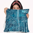 Sashiko Stitches Ii Throw Pillow By World Art Group