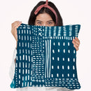 Sashiko Stitches Iii Throw Pillow By World Art Group