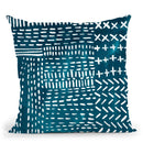 Sashiko Stitches Iv Throw Pillow By World Art Group