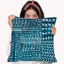 Sashiko Stitches Iv Throw Pillow By World Art Group