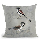 Silvered Aviary Iv Throw Pillow By World Art Group
