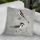 Silvered Aviary Iv Throw Pillow By World Art Group