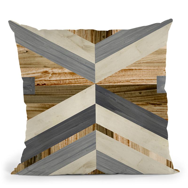 Geometric Inlay I Throw Pillow By World Art Group