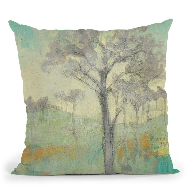 Tree Stand I Throw Pillow By World Art Group