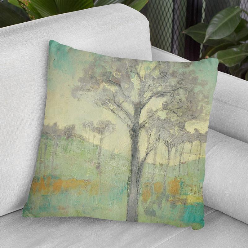 Tree Stand I Throw Pillow By World Art Group